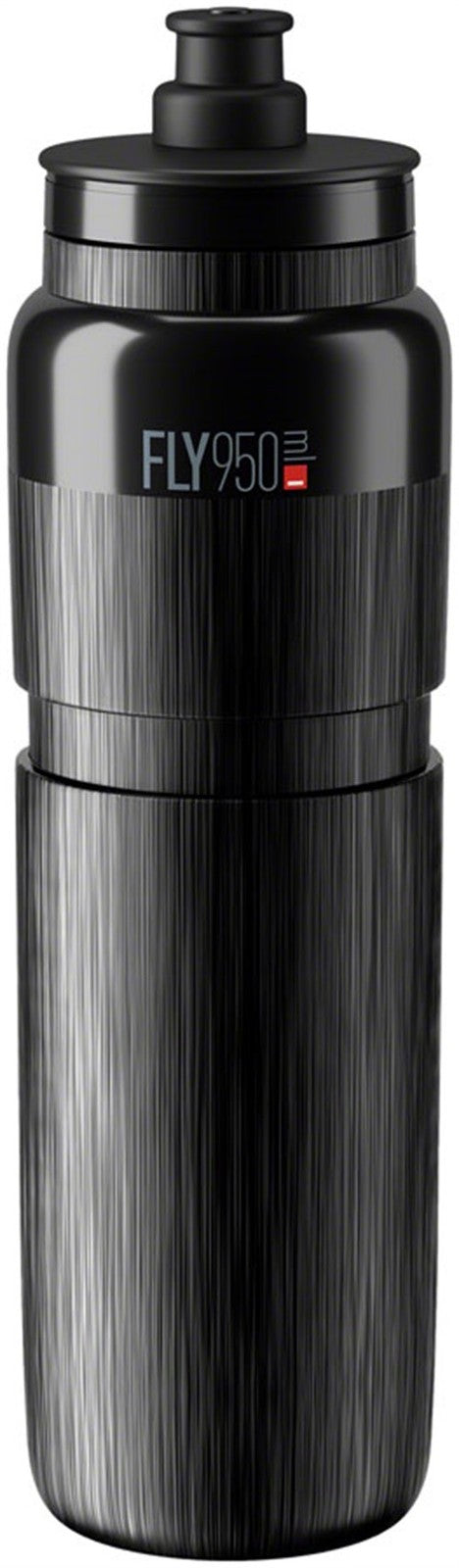 Elite Fly Tex 950ml Water Bottle - Black, Textured Grip, Lightweight