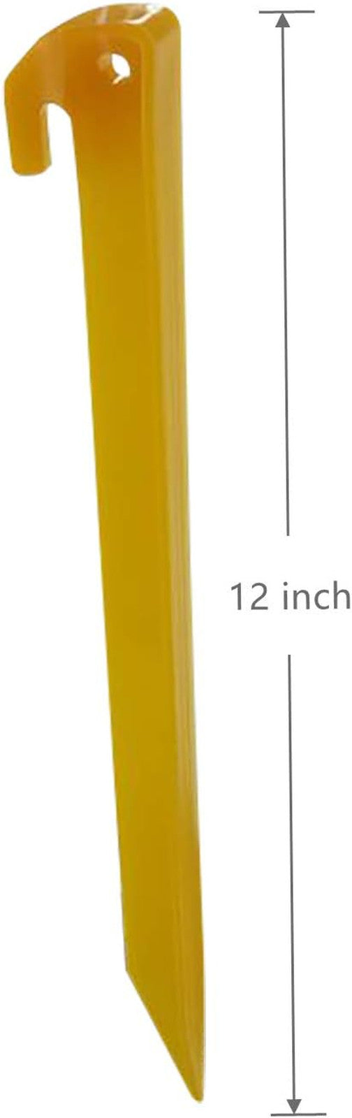 12 Inch Plastic Tent Stakes - Heavy Duty, Durable Camping Pegs, 24 Pack