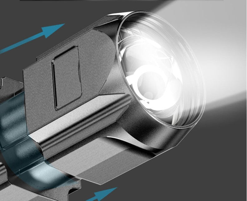 Rechargeable 990000LM LED Tactical Flashlight with Zoom & Cable