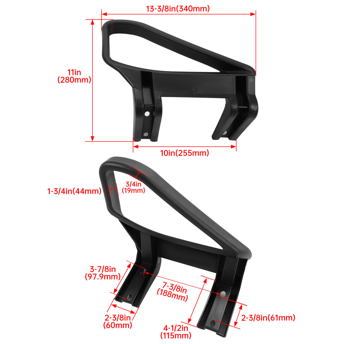Golf Cart Seat Handle Pair for EZGO TXT 1994-Up Gas & Electric Models
