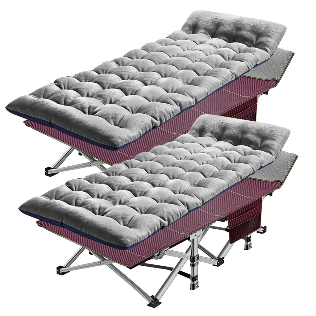 Heavy Duty Portable Camping Cot Bed for Adults - Foldable & Support Up to 600 lbs