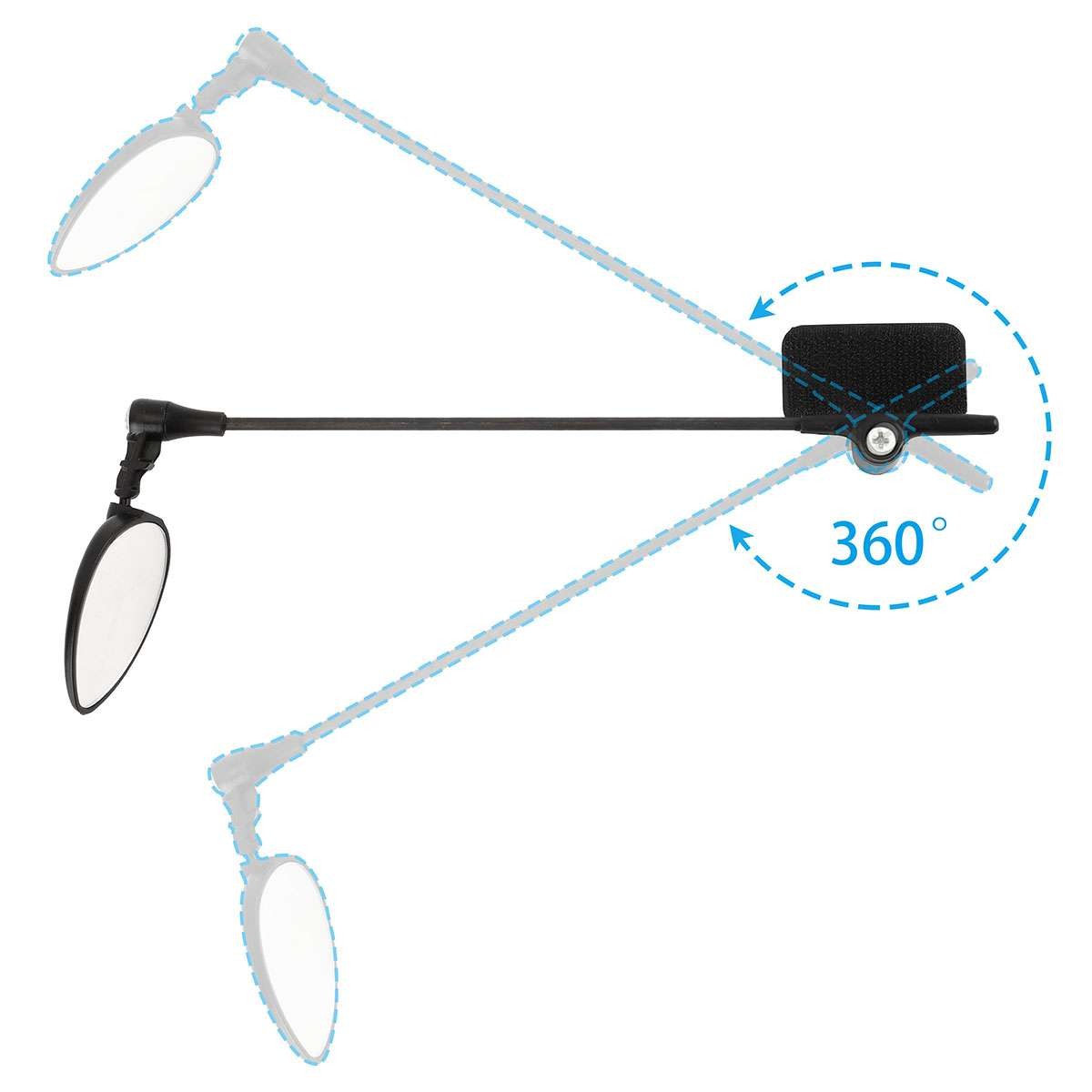 Bike Helmet Rearview Mirror - Adjustable Cycling Safety Accessory