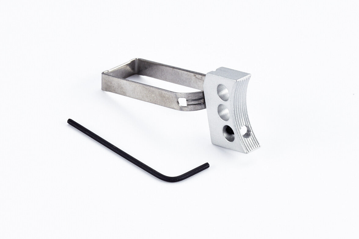 Match-Grade 1911 Aluminum Trigger with Long Pad - Compatible Firearm Part