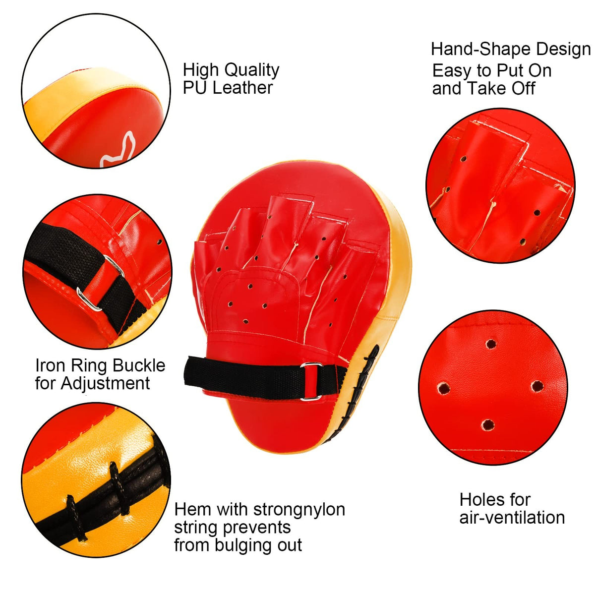 2-in-1 Boxing Punching Mitts and Kick Pads Set for Martial Arts Training