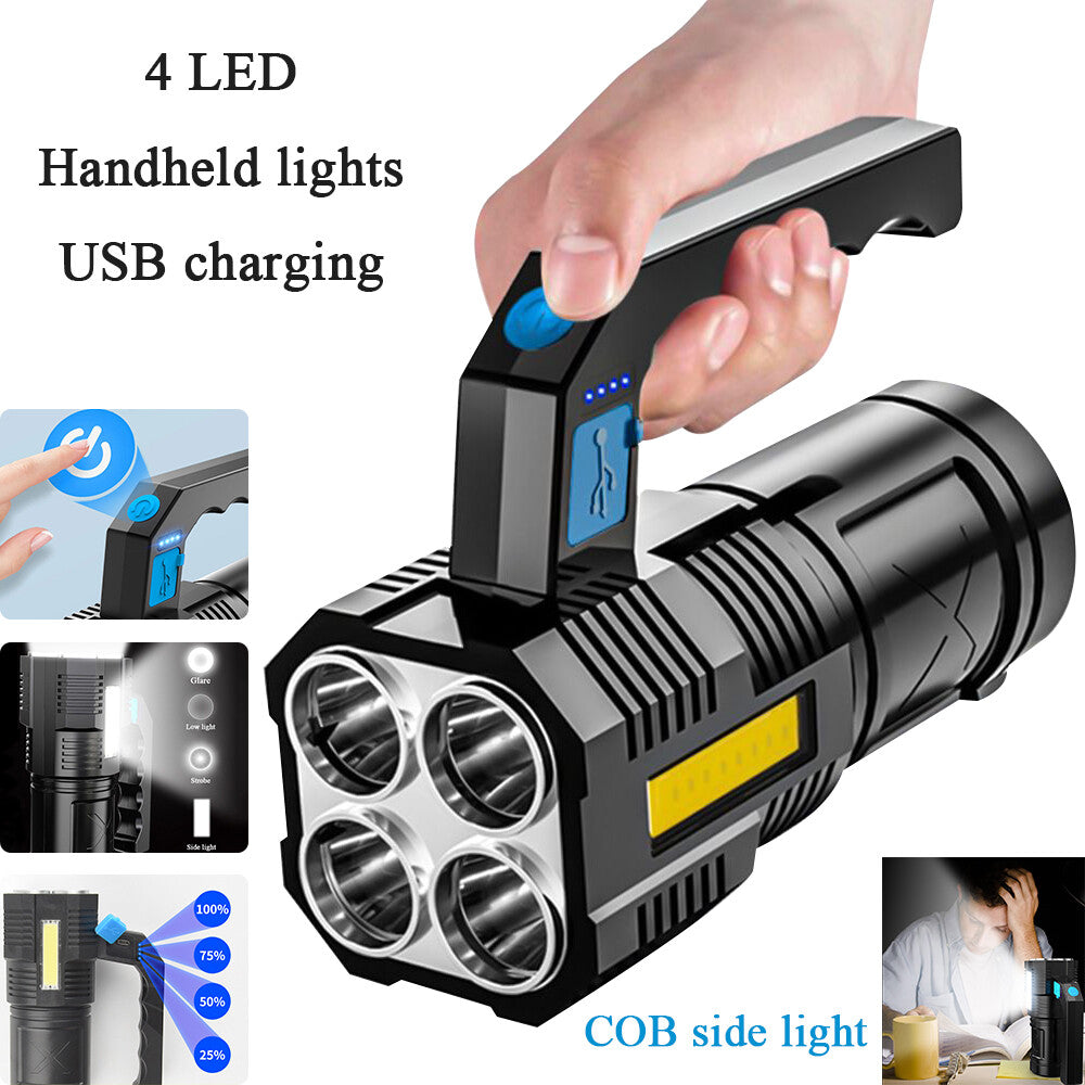 Rechargeable LED Tactical Flashlight 350000000 Lumens Waterproof Work Light