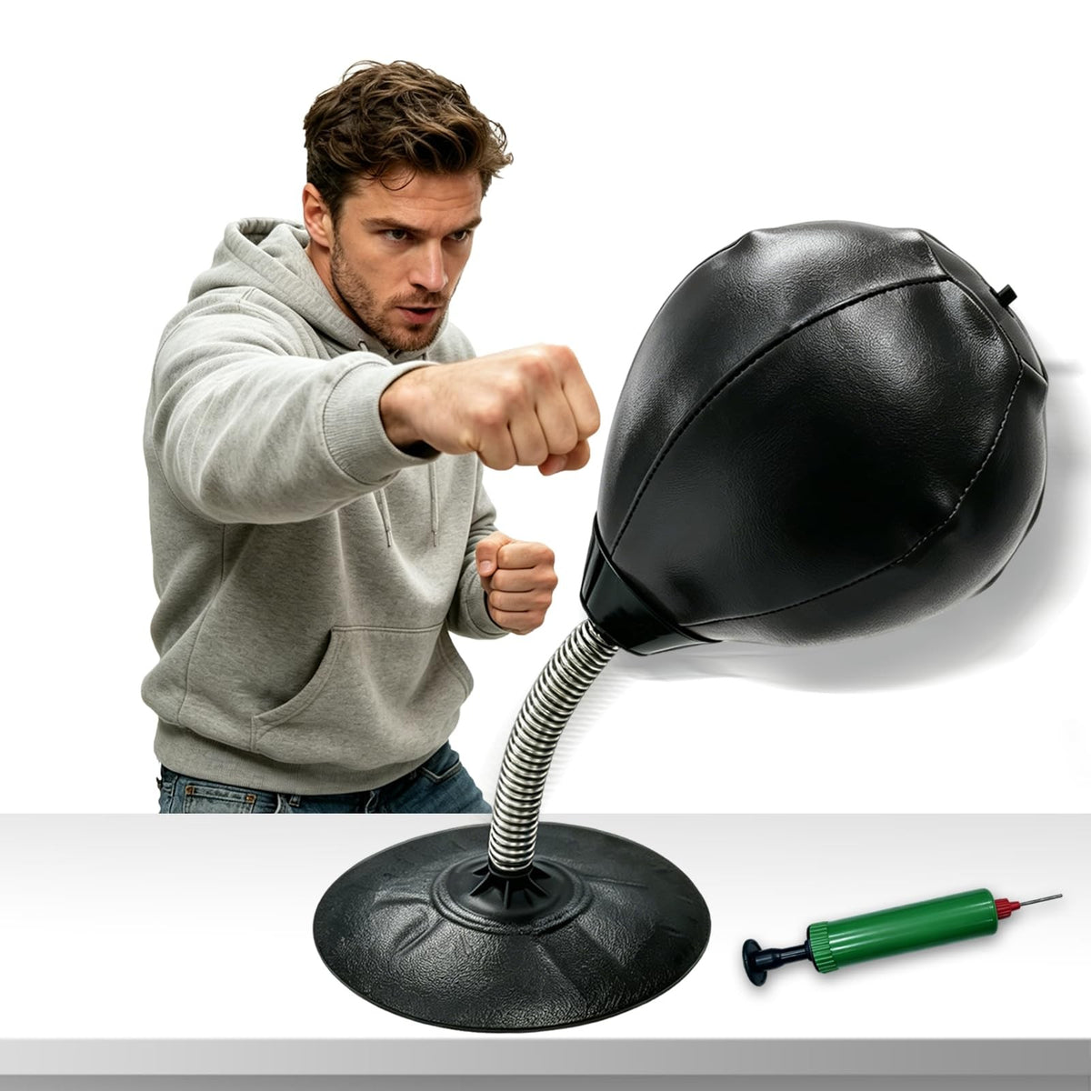 Desktop Stress Relief Punching Bag with Suction Cup - Office & Home Stress Buster