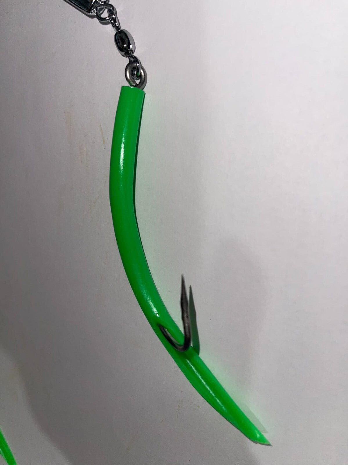 5Pcs Fishing Diamond Jigs A17 2oz Green with 7/0 Hook - Saltwater Tackle