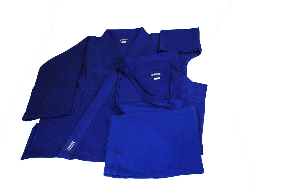 Martial Arts Uniform Gi for Judo, Brazilian Jiu-Jitsu, Aikido - Blue Thread