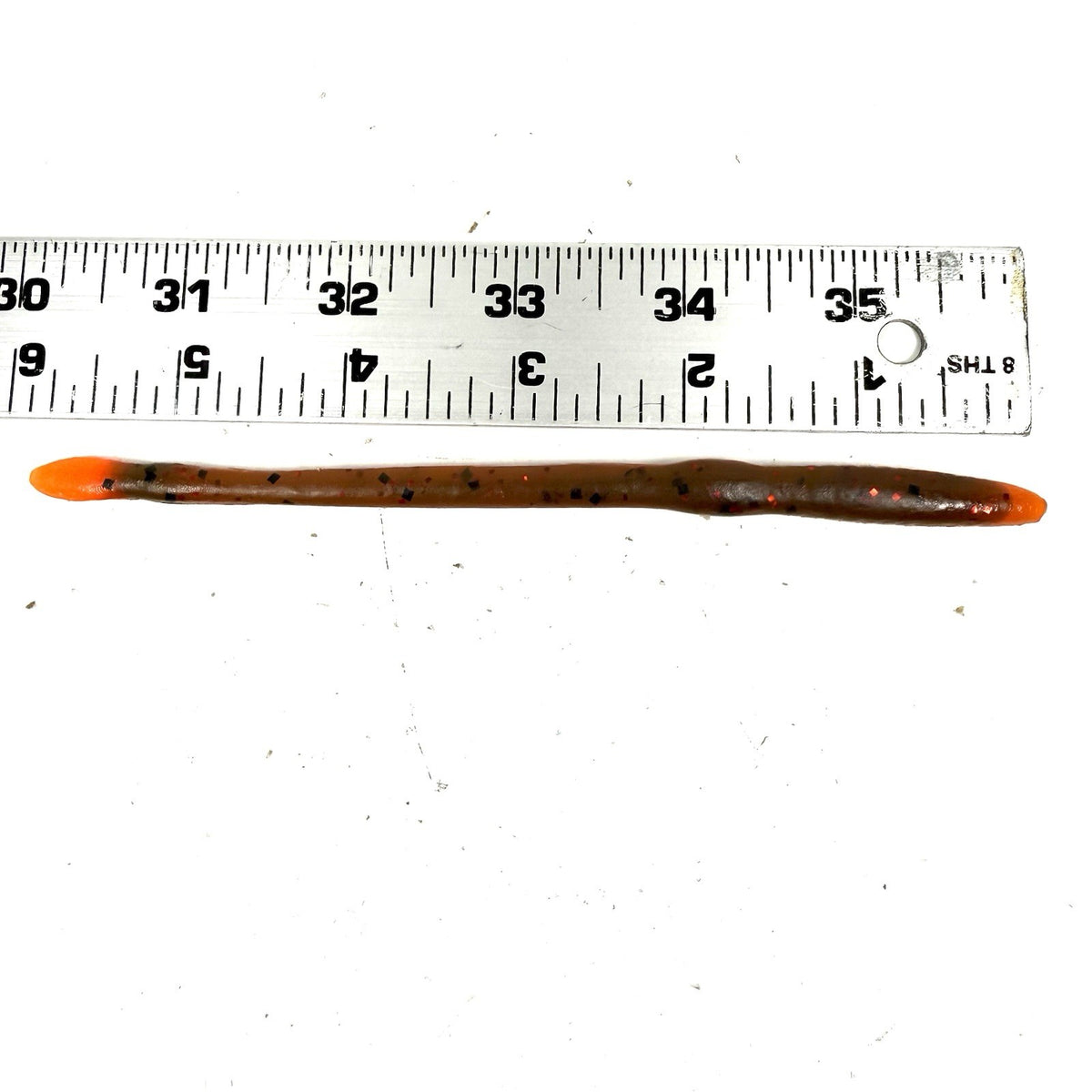 15 Hand Poured Finesse Plastic Worms - Turbo Craw Green Pumpkin