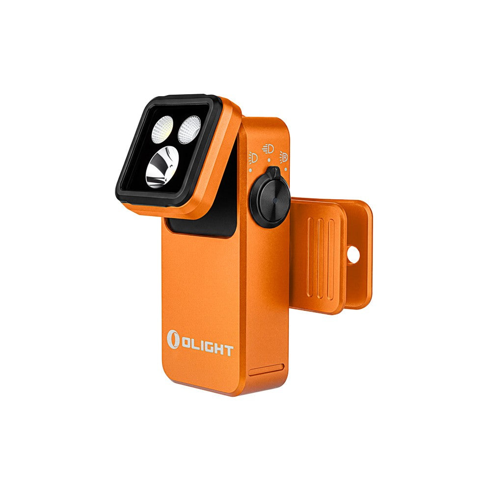 Olight Oclip 2 Pro Premium Orange Flashlight with Flood & Red Light, 530 Lumens