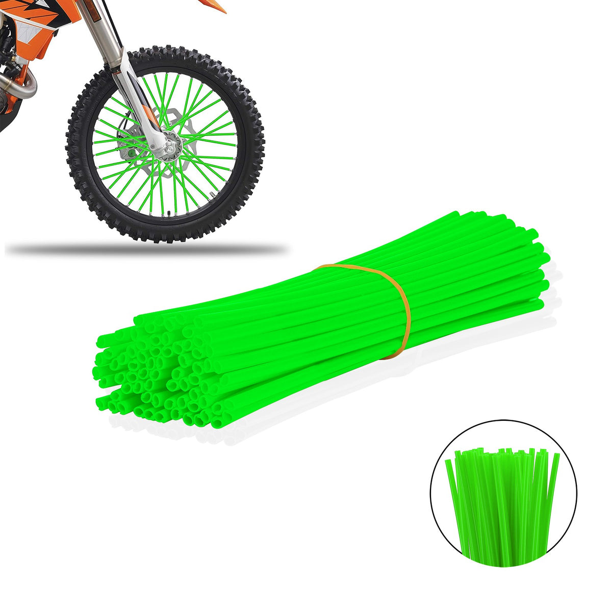 Universal Bike Spoke Skin Covers 72PCS Motorcycle Rim Protector Wraps