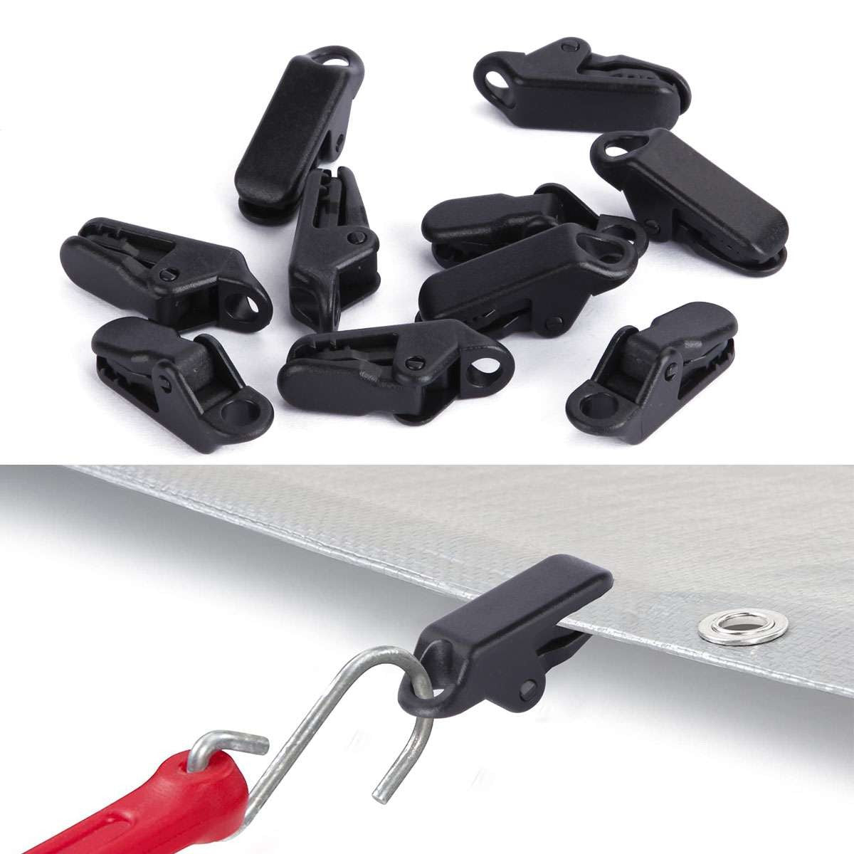 Heavy Duty Tarp Clips Locking Awning Clamp Set for Camping & Outdoor Use
