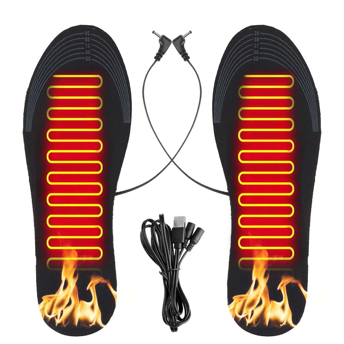Rechargeable Heated Insoles for Winter Foot Warmth, Unisex, Cuttable