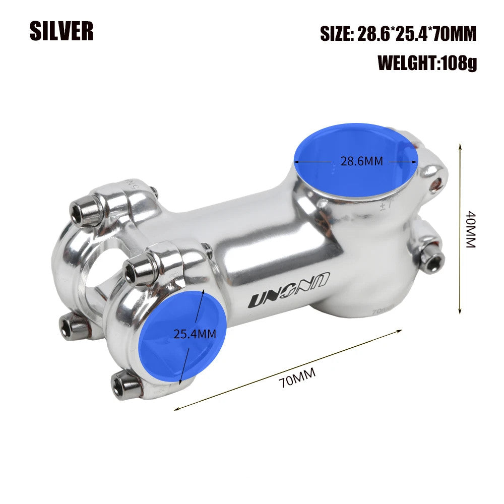 Bike Stem 25.4mm 7° Aluminum Alloy MTB Road Bicycle Handlebar Stem