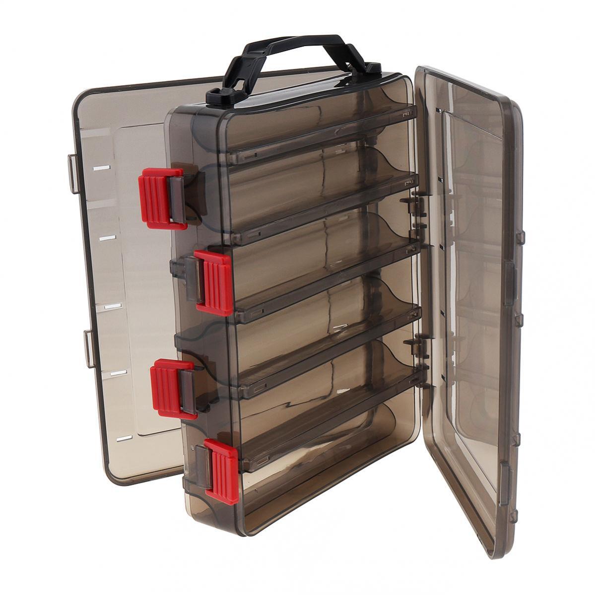 Portable Fishing Tackle Box with 10 Compartments, Waterproof Organizer Case