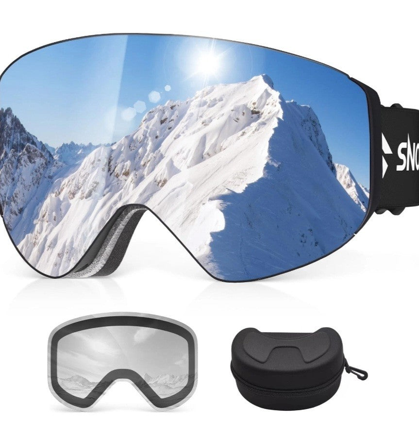 OTG Ski Goggles with UV400 Anti-Fog Lenses - Rimless Snowboard Goggles