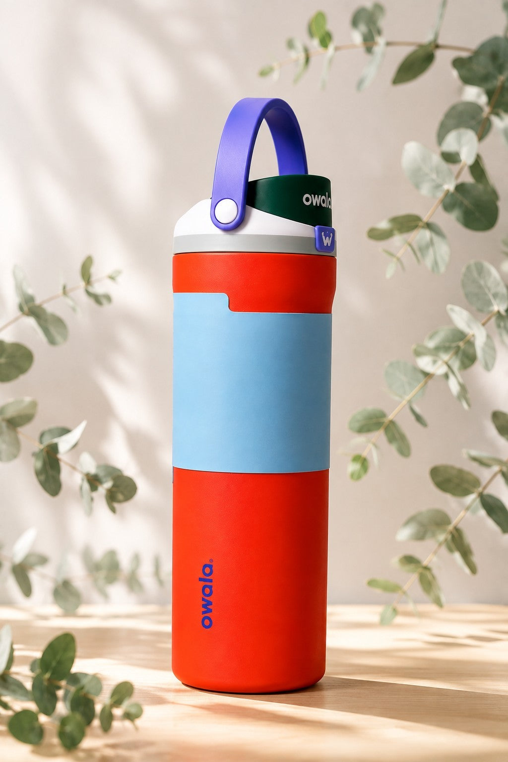 Insulated Stainless Steel Water Bottle 30oz - Coral Orange Travel Hydration