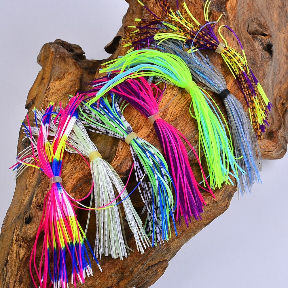 Silicone Fishing Jig Skirts - 30 Bundles, 50 Strands, 5.1in for Bass Lures