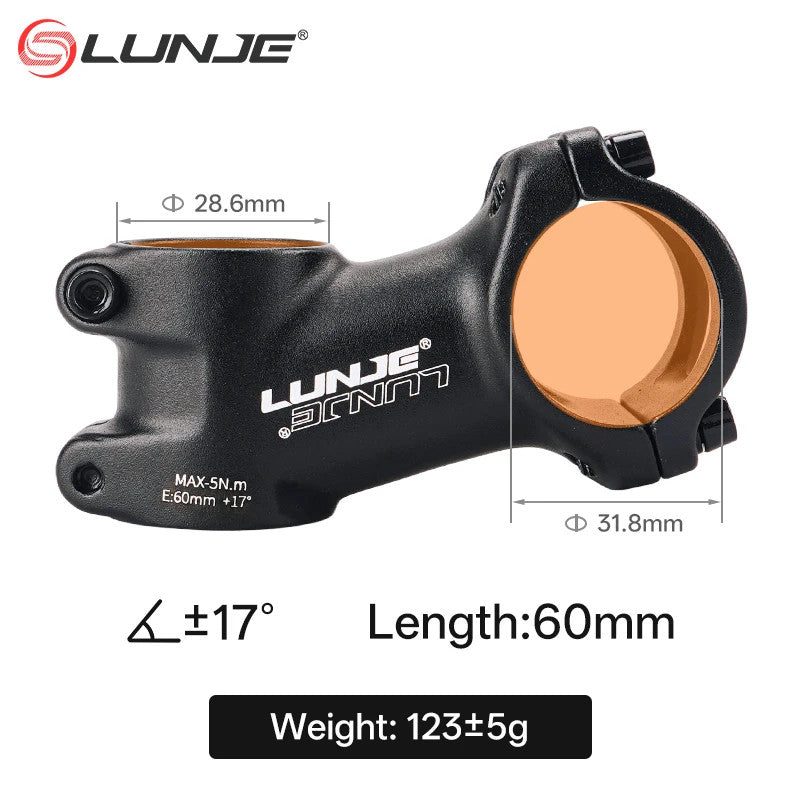 Ultralight MTB Bike Stem 10°-35° Angles for 31.8mm Handlebar, 60-110mm Lengths