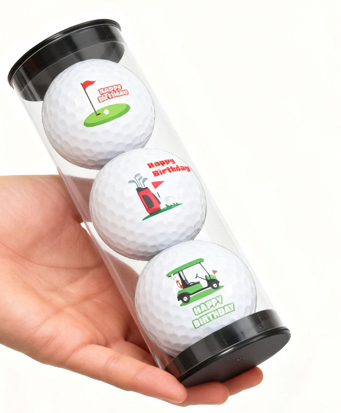 Funny Golf Ball Gift Set - 3 Novelty Practice Balls for Golfers, Birthday & Holiday Gifts