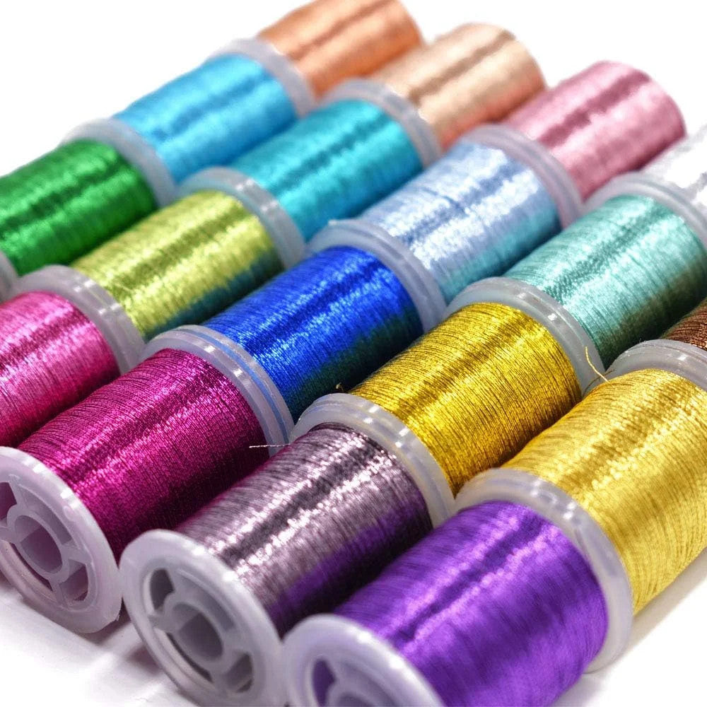 20PCS Metallic Yarn Thread for Fly Tying - Fly Fishing Materials