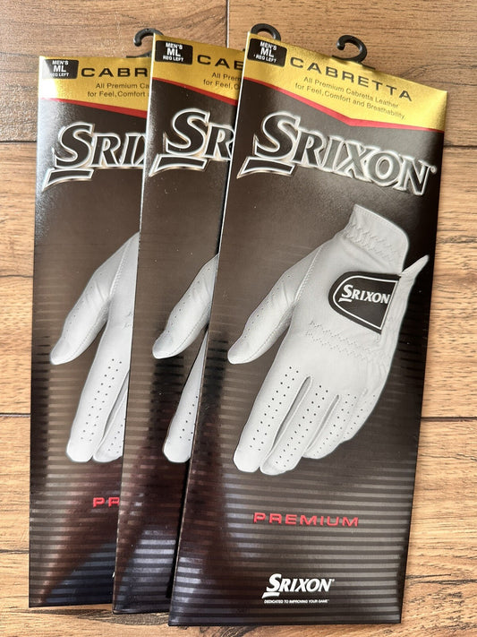 Premium Leather Golf Gloves 3-Pack for Men & Women - Multiple Sizes