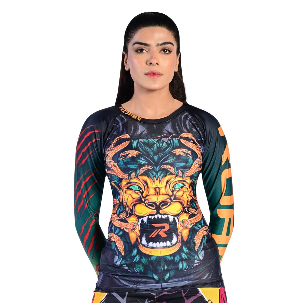 Long Sleeve MMA Rash Guard for Women Compression Fight Wear BJJ Wrestling