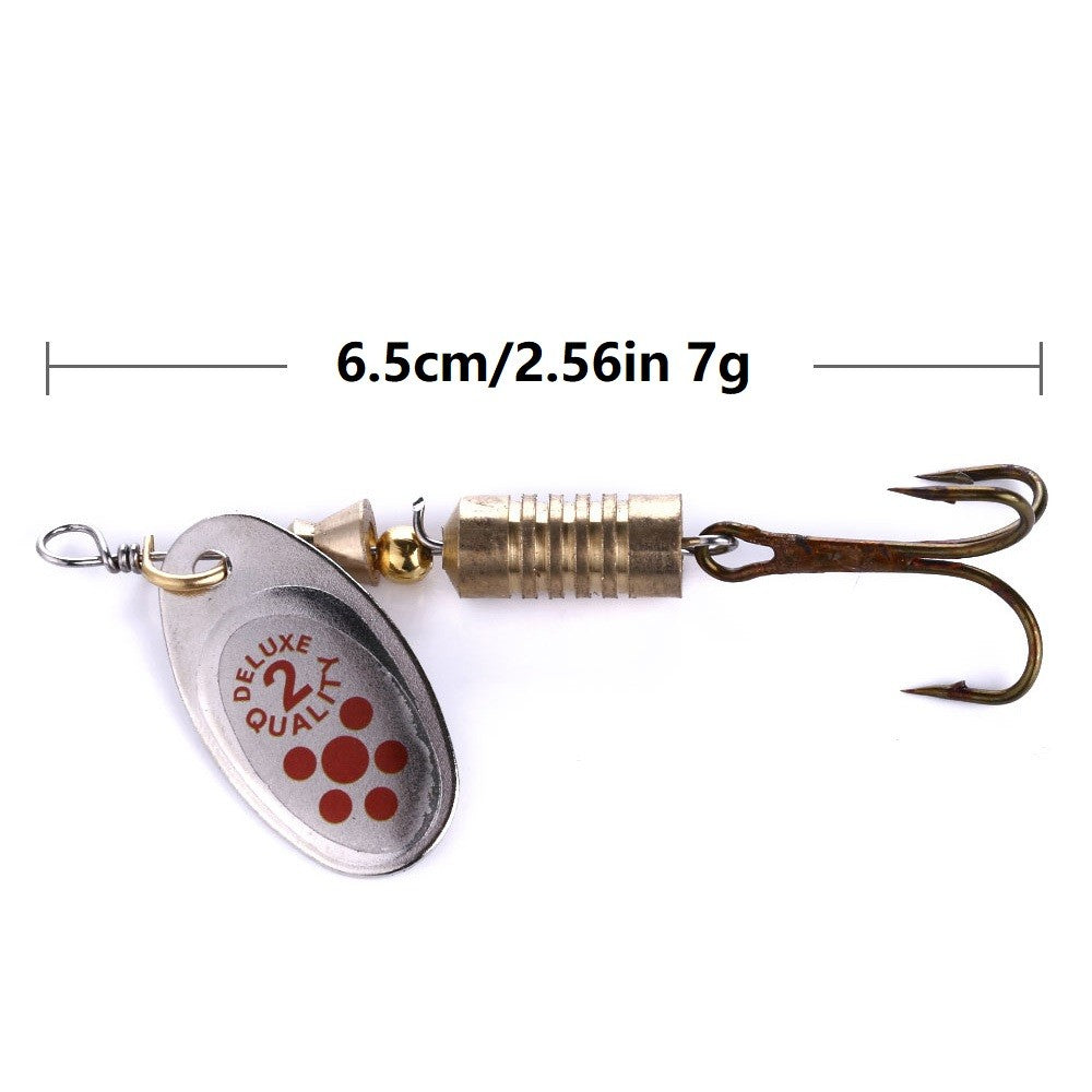 10pcs Fishing Spinner Baits Hard Metal Lures 6.5cm 7g Artificial Tackle