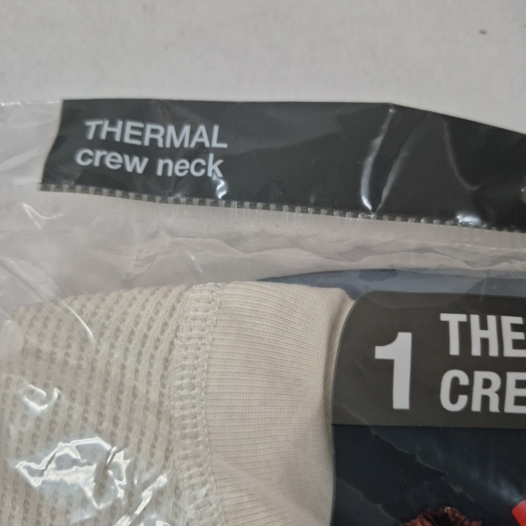 Hanes Classics Thermal Crew Neck Top Shirt Medium - New