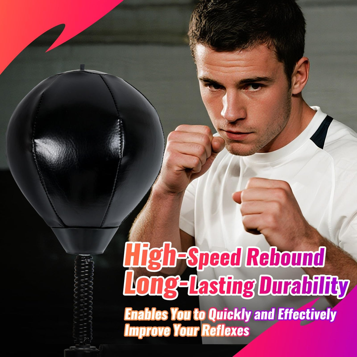 Boxing Speed Bag Replacement Set with 8mm Screw & Durable Sandbag