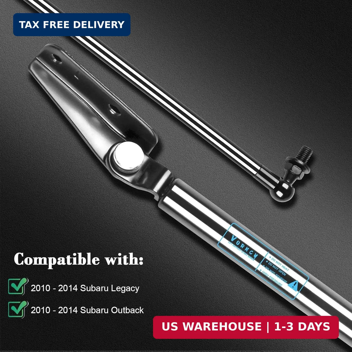 Rear Hatch Shock Struts for Subaru Legacy Outback 2010-2014 - Gas Springs Pack of 2