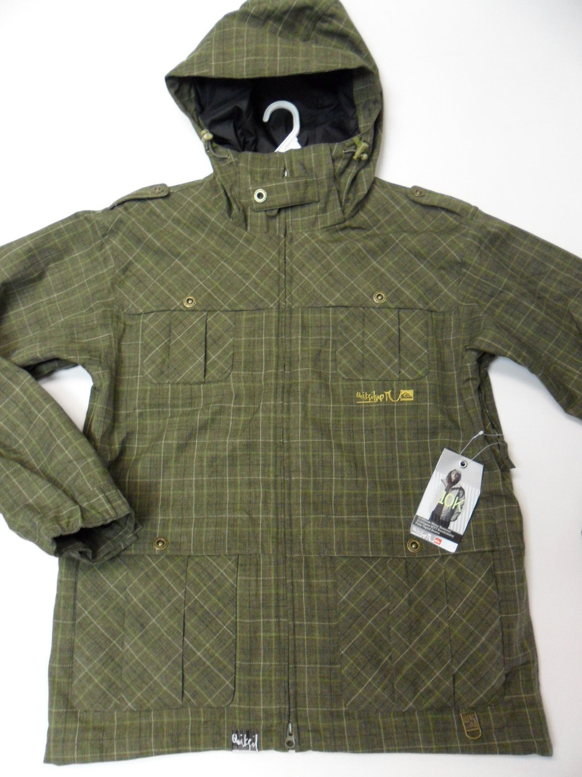 Men's Snow Jacket Waterproof Insulated Outerwear - Army Green, Size XS