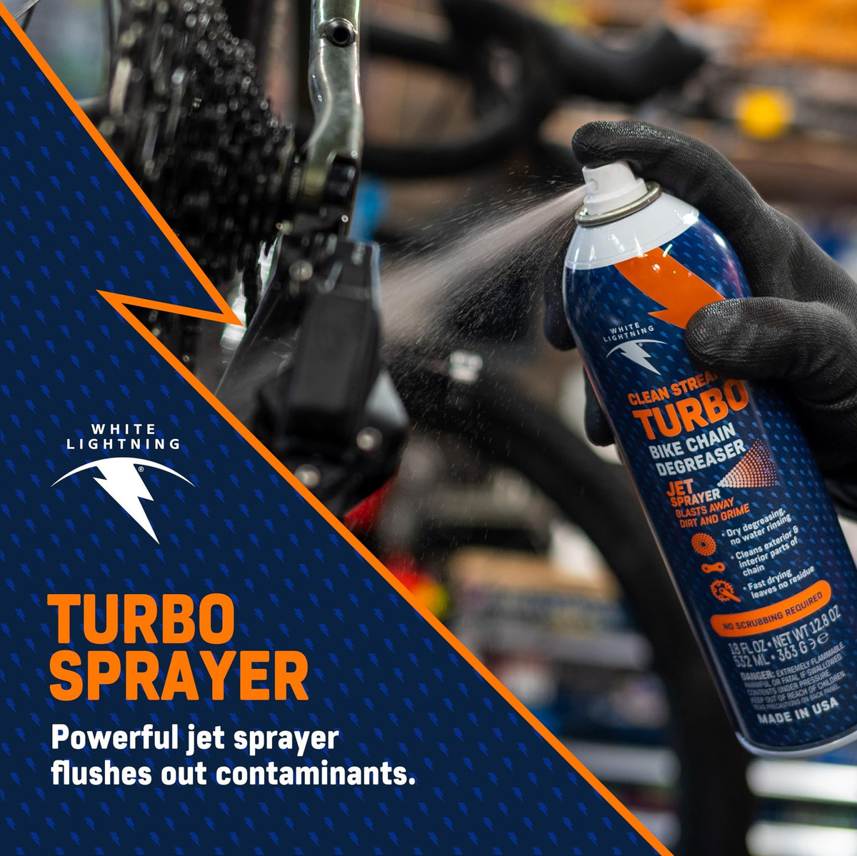 Bike Chain Degreaser Spray - Eco-Friendly 18 fl oz Fast Cleaning
