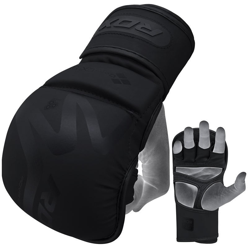 RDX T15 Noir MMA Grappling Gloves 7oz with Knuckle Protection