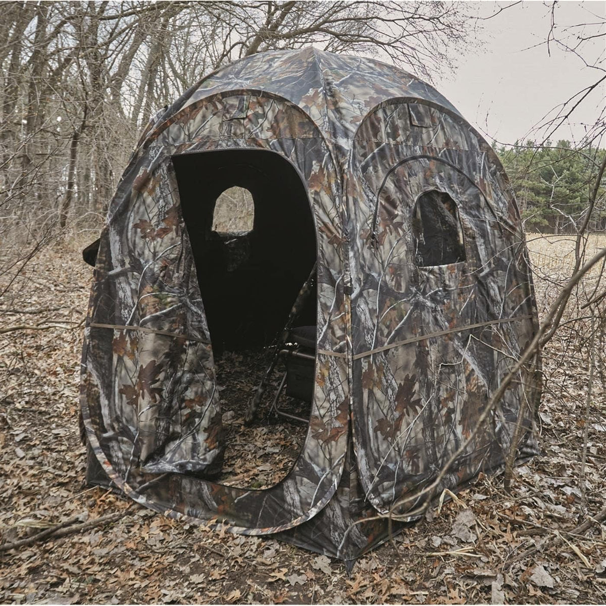 Deluxe 4-Panel Spring Steel Hunting Blind for Deer and Turkey