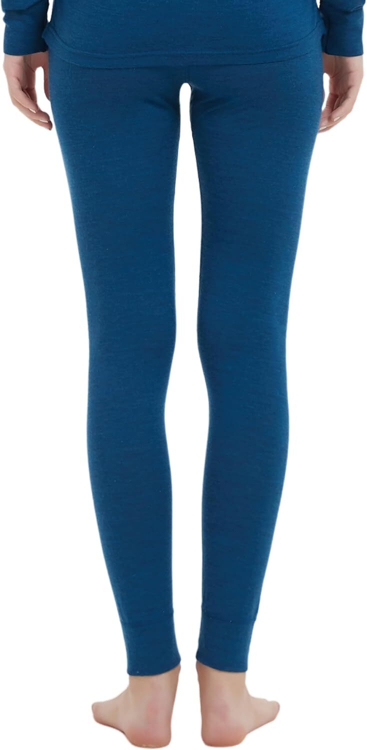 Merino Wool Base Layer Pants for Women - Thermal Long Johns, Breathable & Soft