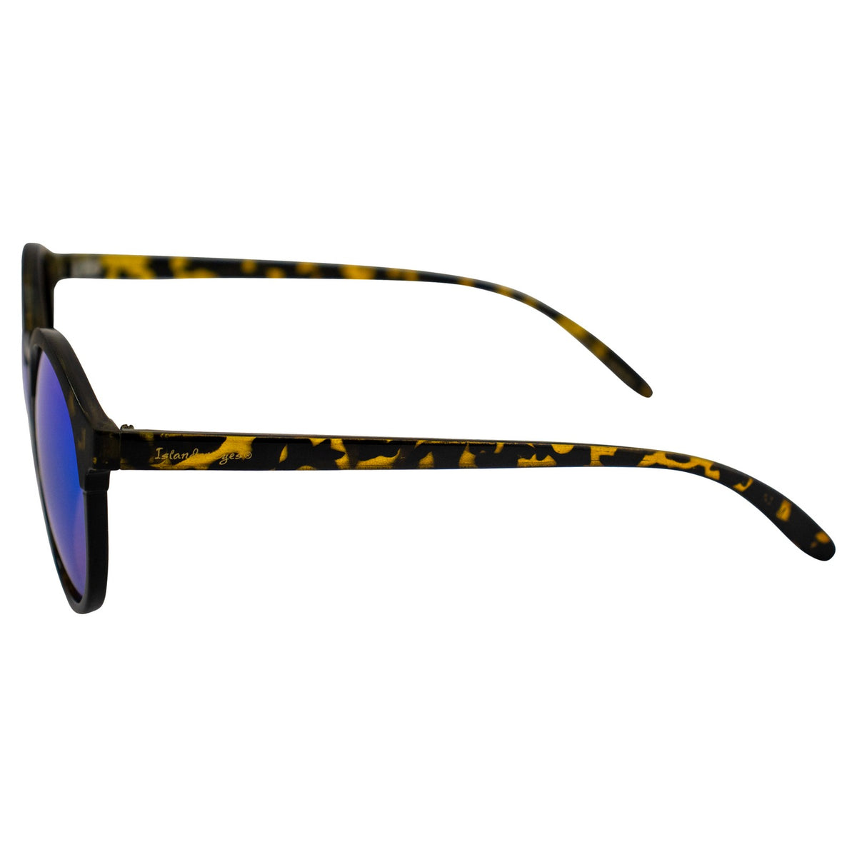 Polarized Round Tortoise Shell Sunglasses with Green Mirror Lenses