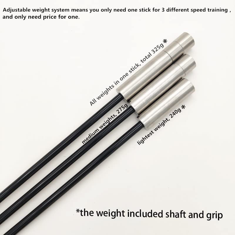 Golf Swing Speed Trainer with Adjustable Weights and Graphite Shaft