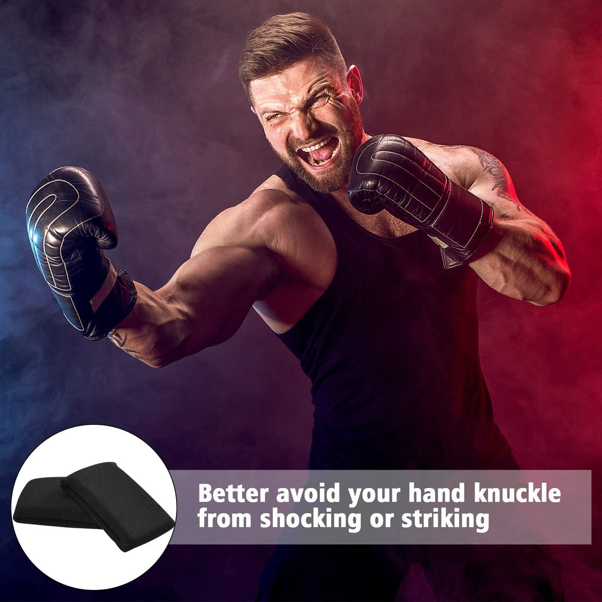 Boxing Knuckle Guards with Gel Padding - 4 Pairs for Boxing, Muay Thai, Kickboxing