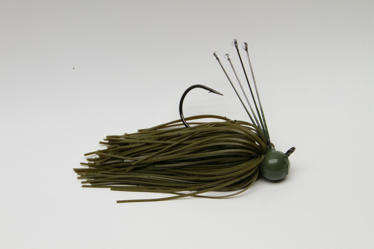 Custom Weedless Football Head Jig 3/8oz 2 Pack - Fishing Jig with Mustad Hooks