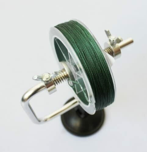 Portable Aluminum Fishing Line Spooler with Suction Cup Reel Spool System