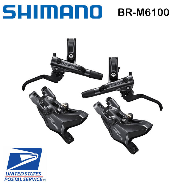 Shimano Deore M6100 Hydraulic Disc Brake Set for Mountain Bikes - Front & Rear