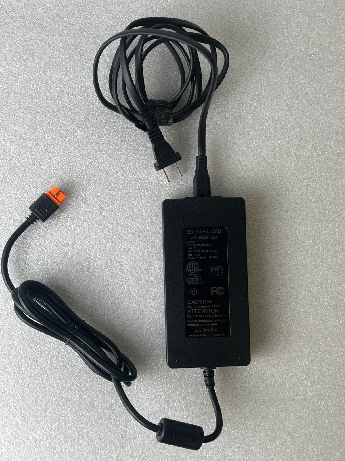 Ecoflow Glacier Cooler Power Cord Adapter Charger - Replacement OEM