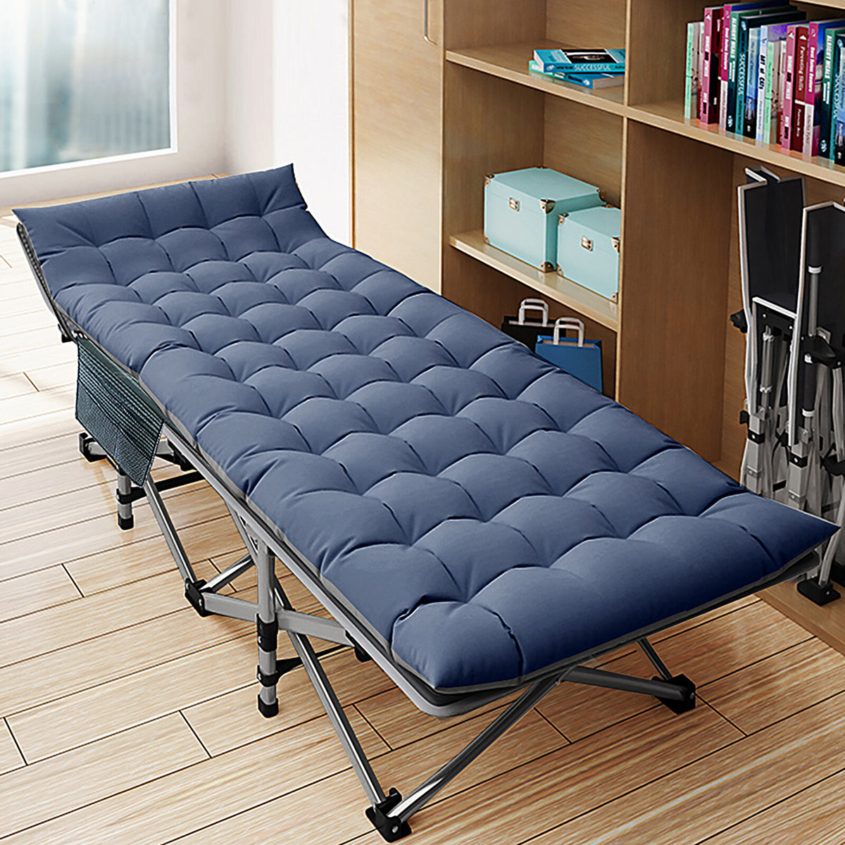 Heavy Duty Folding Camping Cot Bed with Mattress Support - Oversized & Standard Sizes