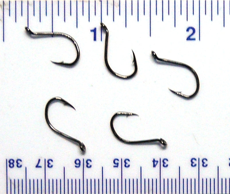 High-Quantity Fish Hooks - Octopus Style, Black Chrome, Sizes 8-1/0