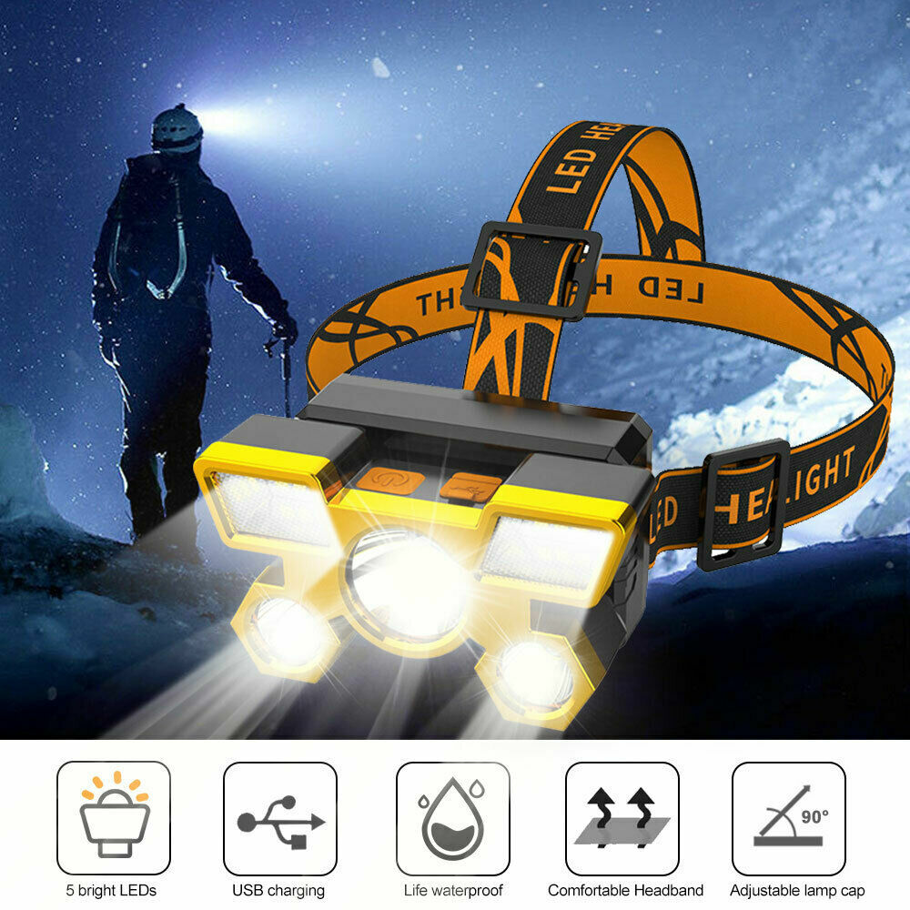 Rechargeable LED Headlamp for Camping, Fishing & Outdoor Activities