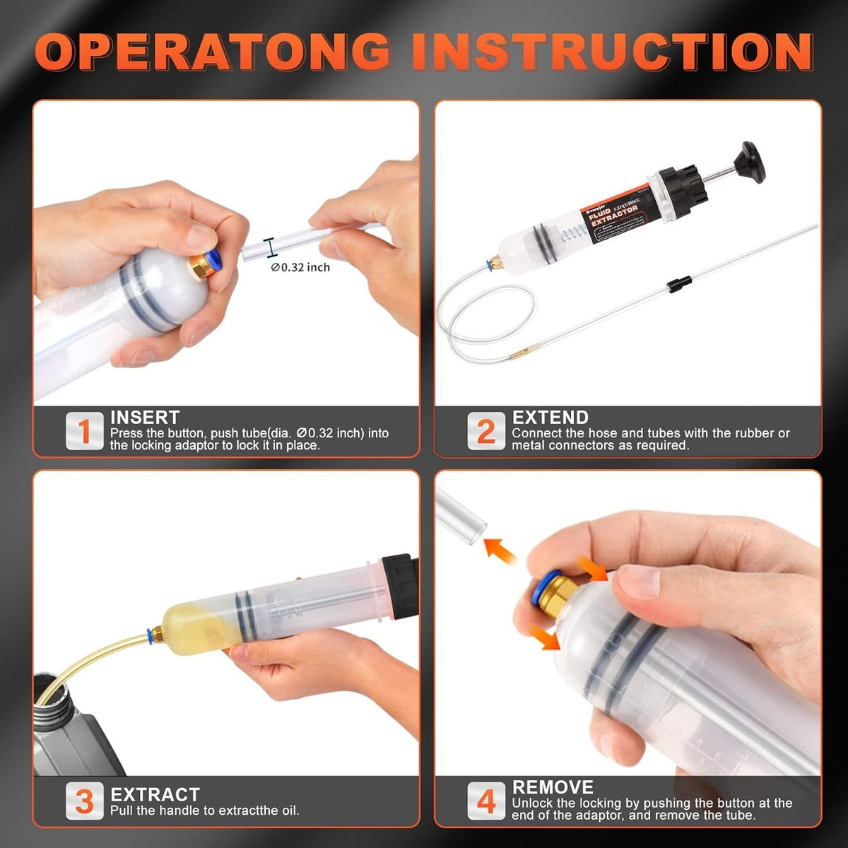 500cc Fluid Extractor Syringe Oil Transfer Pump for Automotive Use