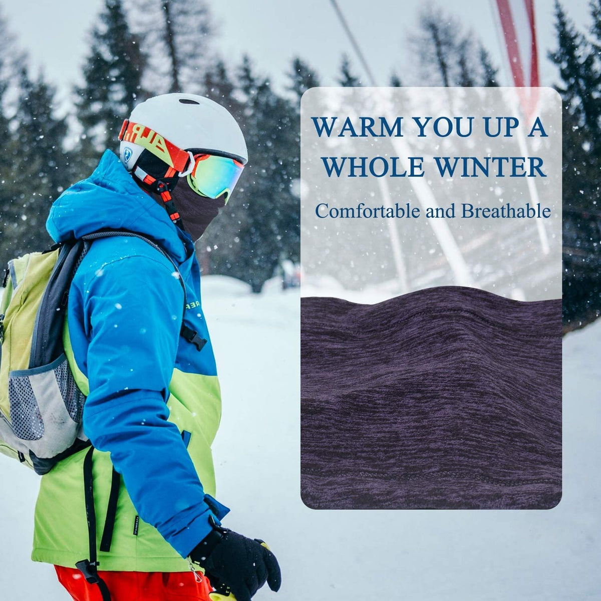 Winter Fleece Neck Gaiter Face Mask - Windproof, Insulated & Versatile