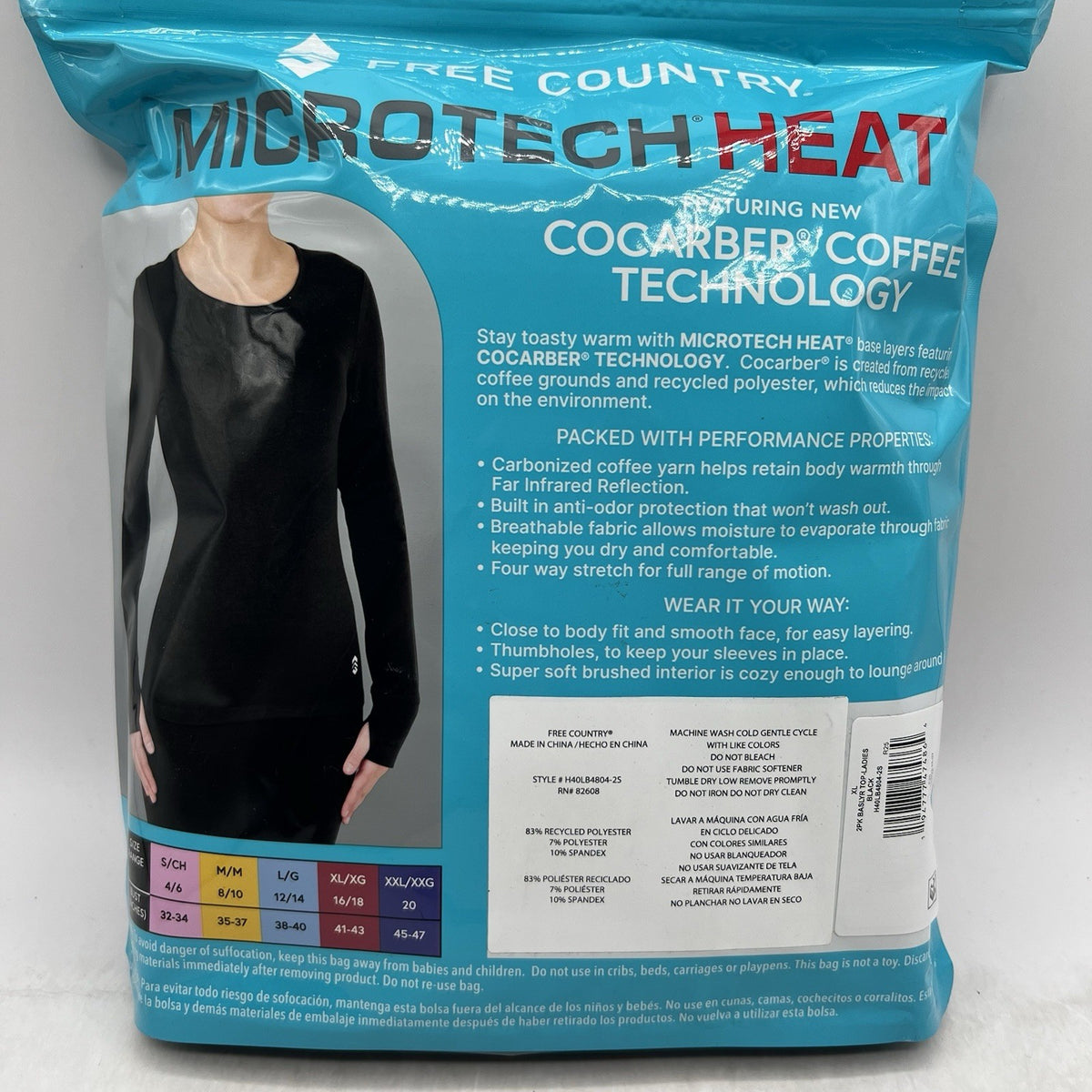 Ladies Microtech Heat Base Layer Top 2-Pack - Multiple Sizes