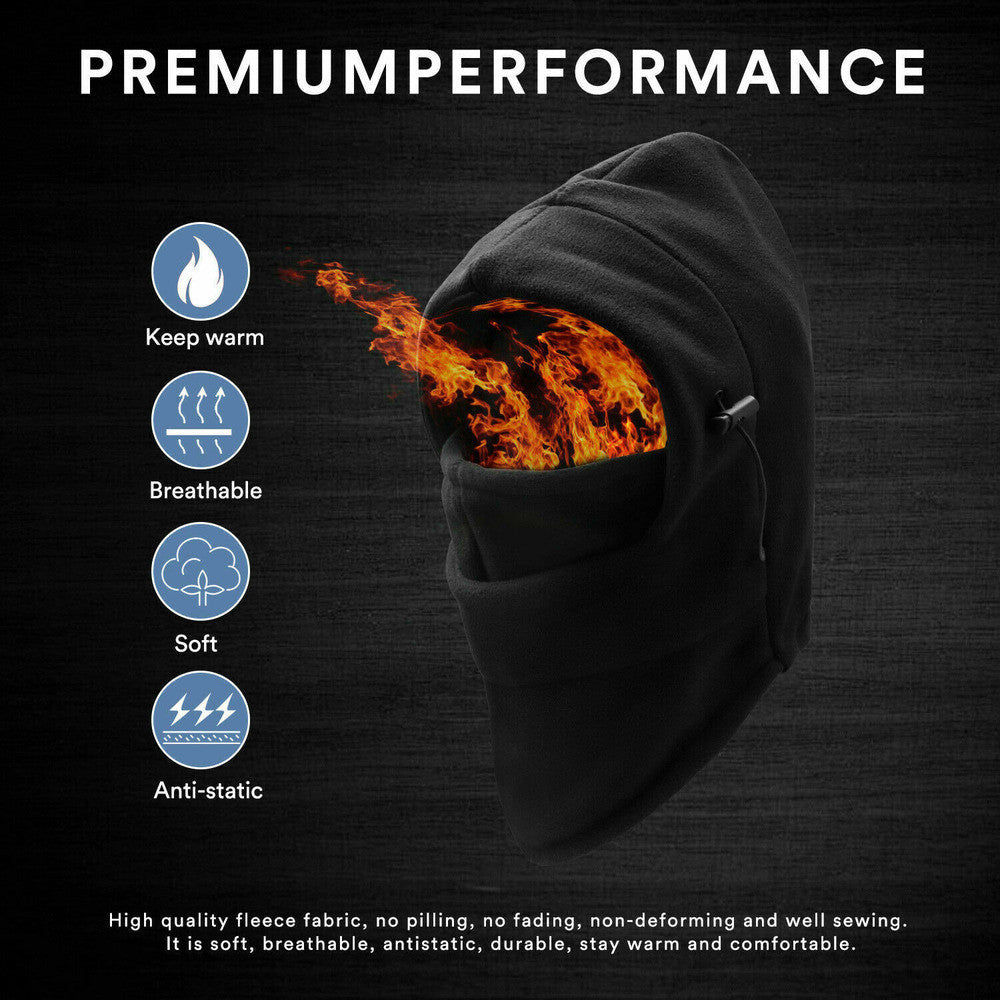 Windproof Fleece Neck Warmer Balaclava for Cold Weather Skiing